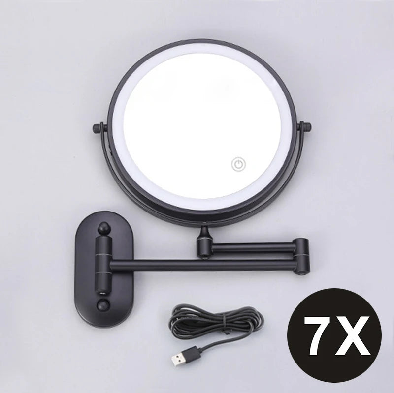 JUNYUU LED Adjustable Light Magnifying Makeup Mirror