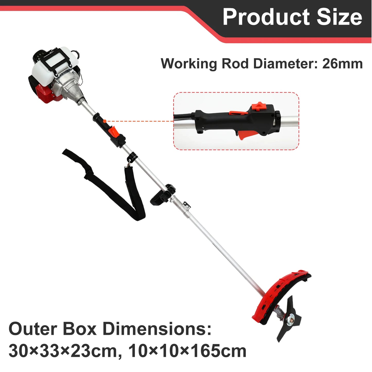 Gas Weed Eater 31cc 4 Stroke Straight Shaft Trimmer