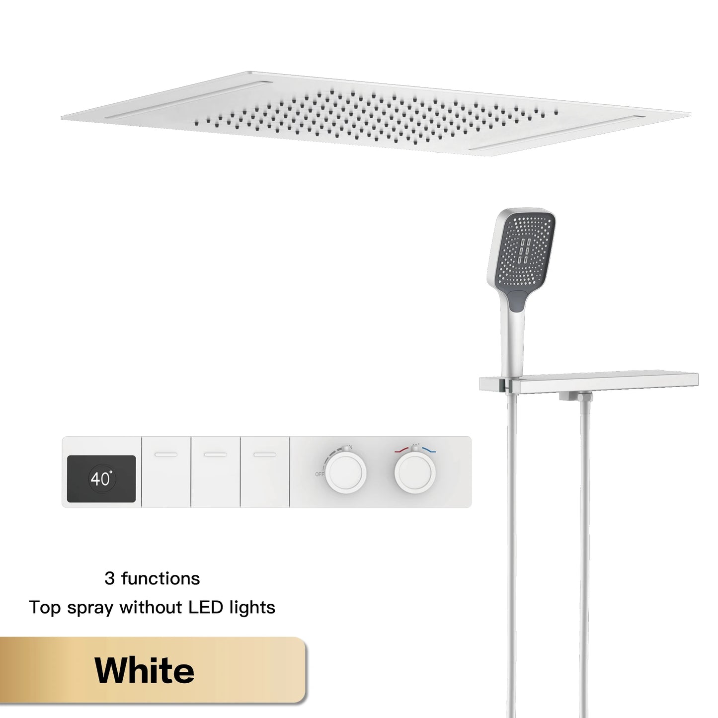 Aitana Luxury Brass Shower System With LED Digital Display
