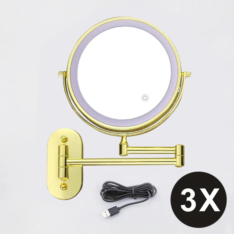 JUNYUU LED Adjustable Light Magnifying Makeup Mirror