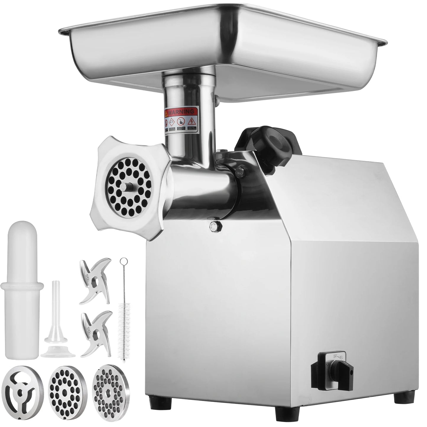 SucceBuy Electric Meat Grinder Food Processors Sausage Maker Filler Mincer Stuffer Stainless Steel with 2 Blades for Kitchen