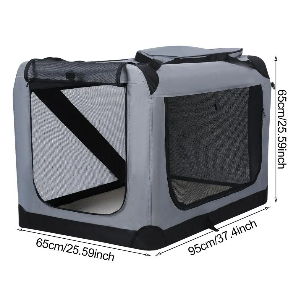 Portable Dog Carrier Bag Pet Car Travel Crates Vehicle Folding Soft Bed Collapsible Kennel House