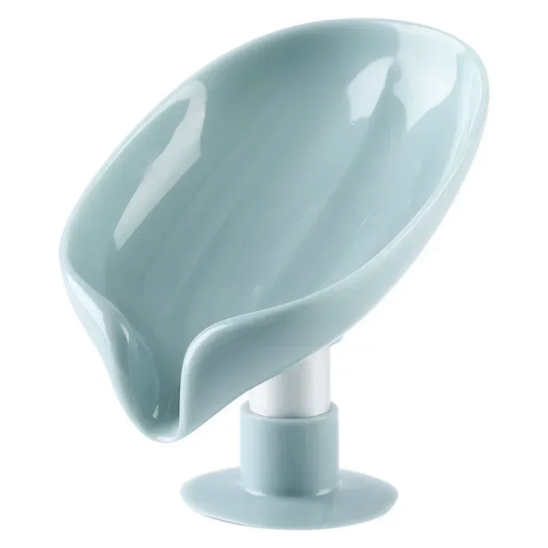Leaf Shape Soap Box Plastic Bathroom Organizer Tray Creative