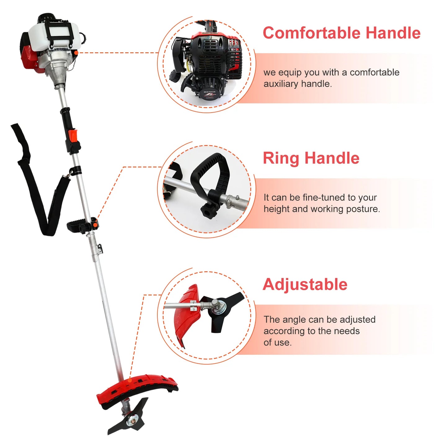 Gas Weed Eater 31cc 4 Stroke Straight Shaft Trimmer