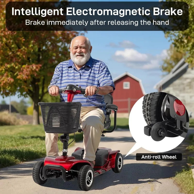 Hign Concerned Compact Power Scooter For Adults Seniors LED
