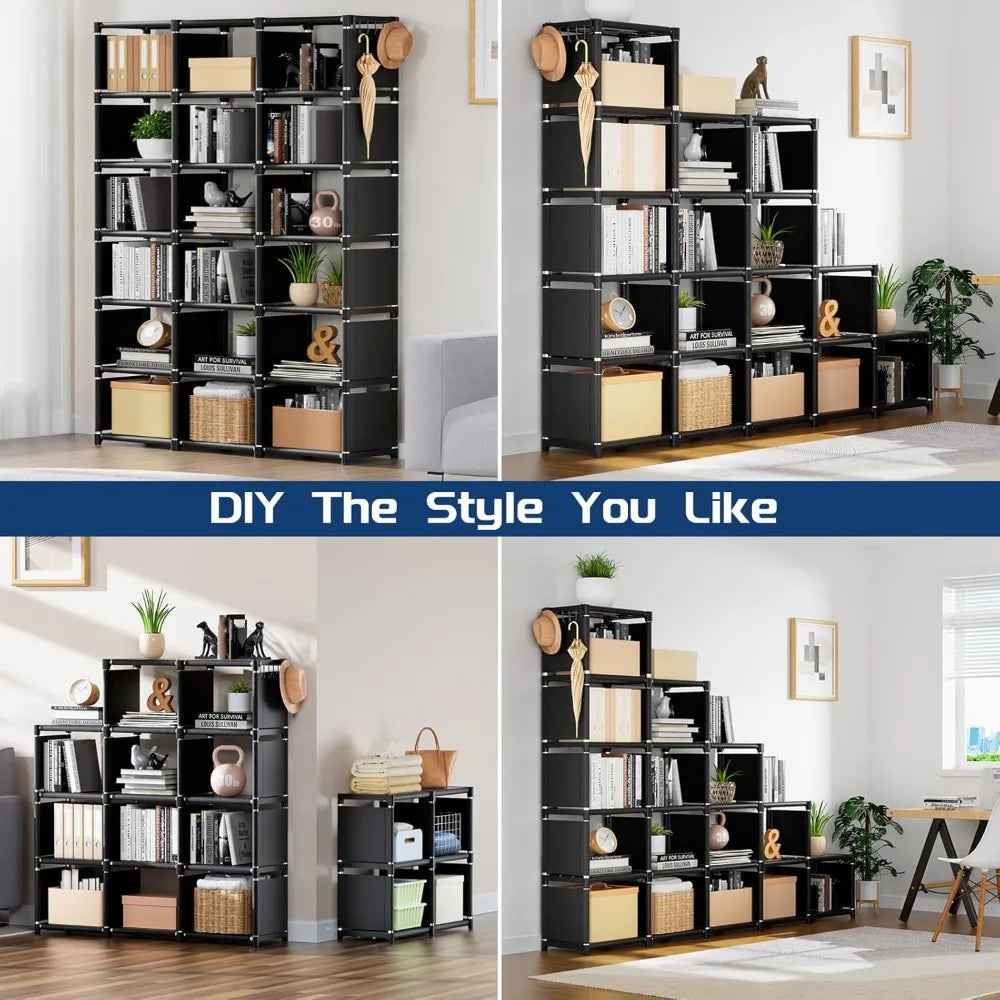 DIY Storage Bookshelf For Living Room And Home Office