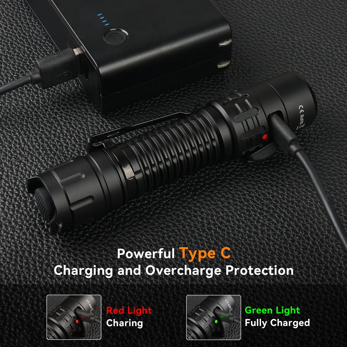 Wurkkos TD02 Tactical Flashlight 2000 Lumen USB Type C EDC