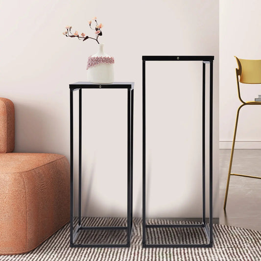 Metal Plant Stand Set Of 2 Indoor Outdoor Flower Rack