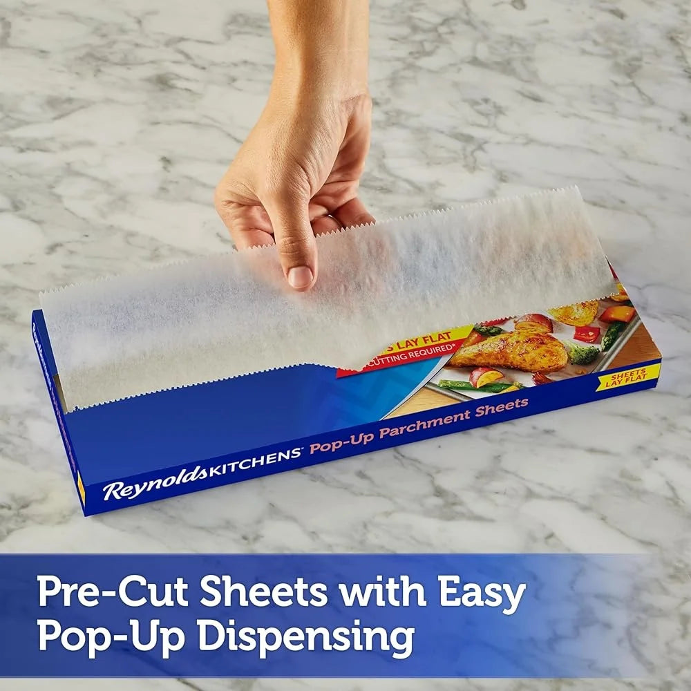 Pre-Cut Parchment Paper Sheets 10.7x13.75 Inch Non-Curling Lay Flat Baking Sheets 120 Count Kitchen Supplies Cooking Essentials