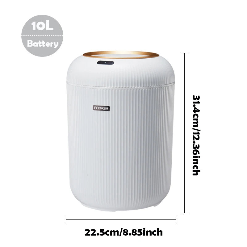 NONECN Automatic Motion Sensor Trash Can With Lid Plastic