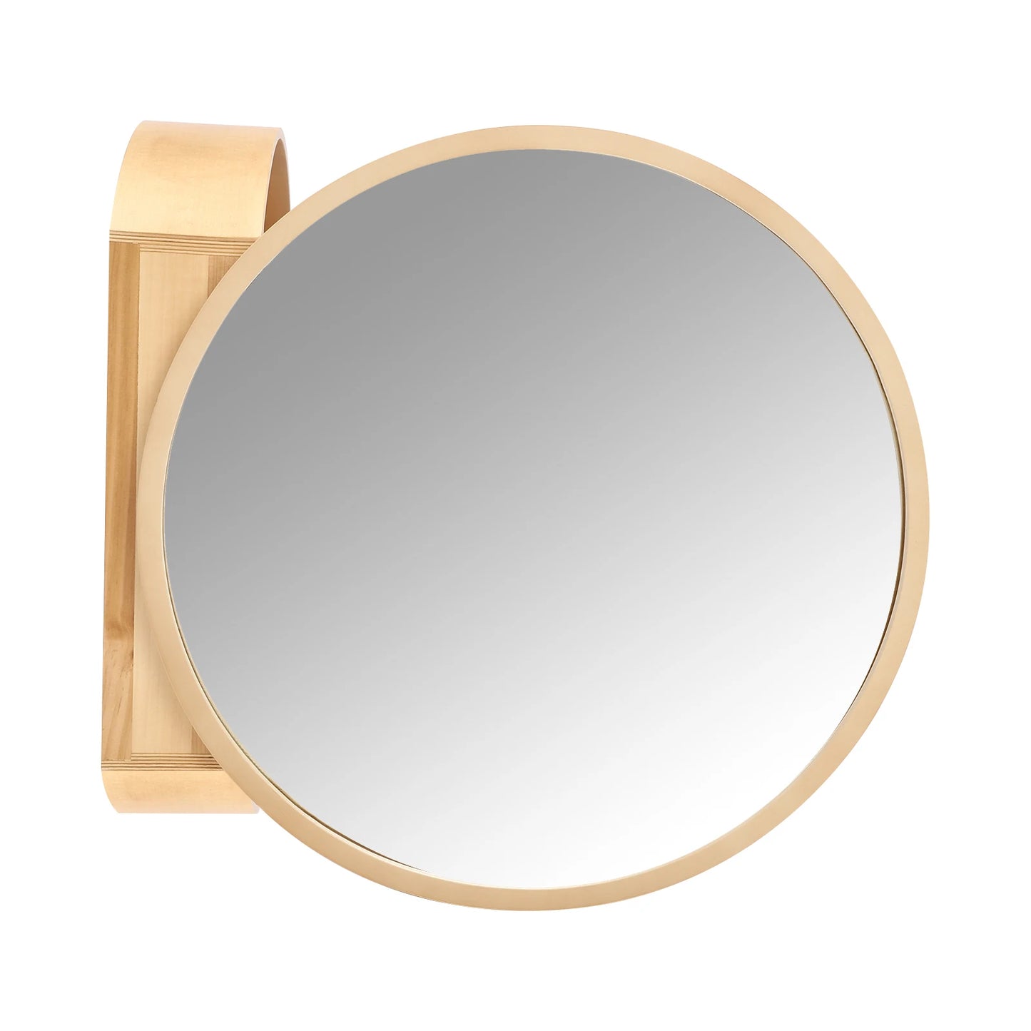 Wall Mounted Mirror Cabinet 2-in-1 Round Mirror Cabinet for Bathroom