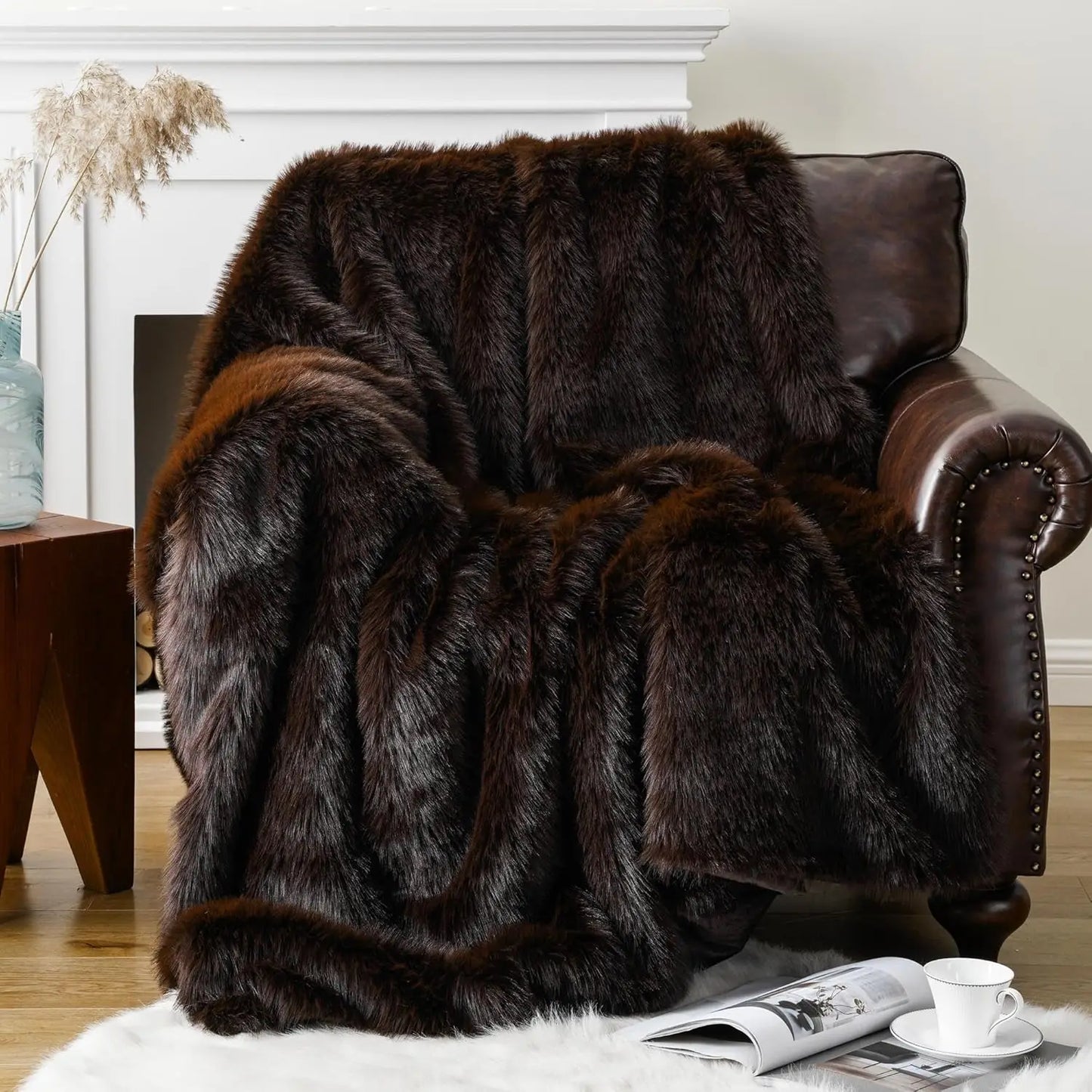 Luxurious Faux Fur Throw Blanket For Cozy Home Decor