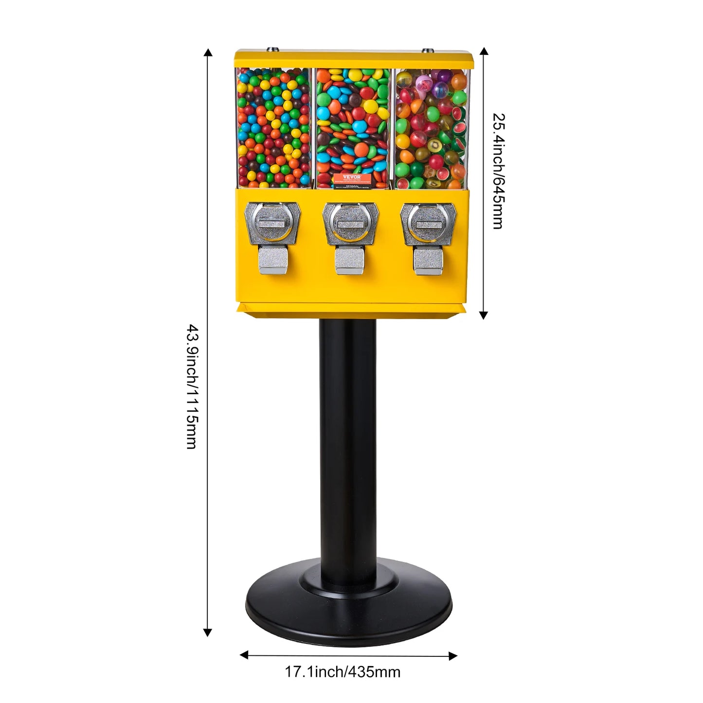 VEVOR Four Compartment Candy Vending With Coin Mechanism