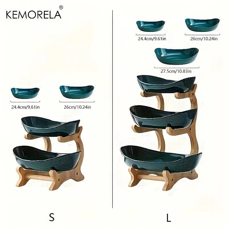 KEMORELA 2/3 Layer Fruit Plate Multi-Tier Fruit Tray