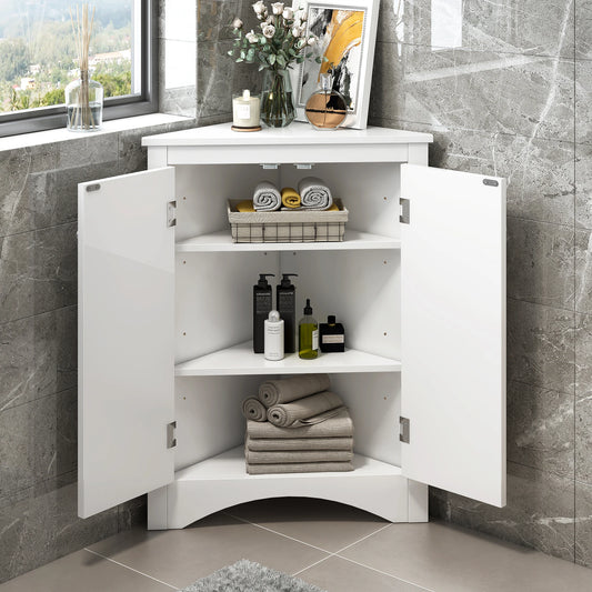Hign-Concerned Triangle Corner Cabinet For Bathroom Storage