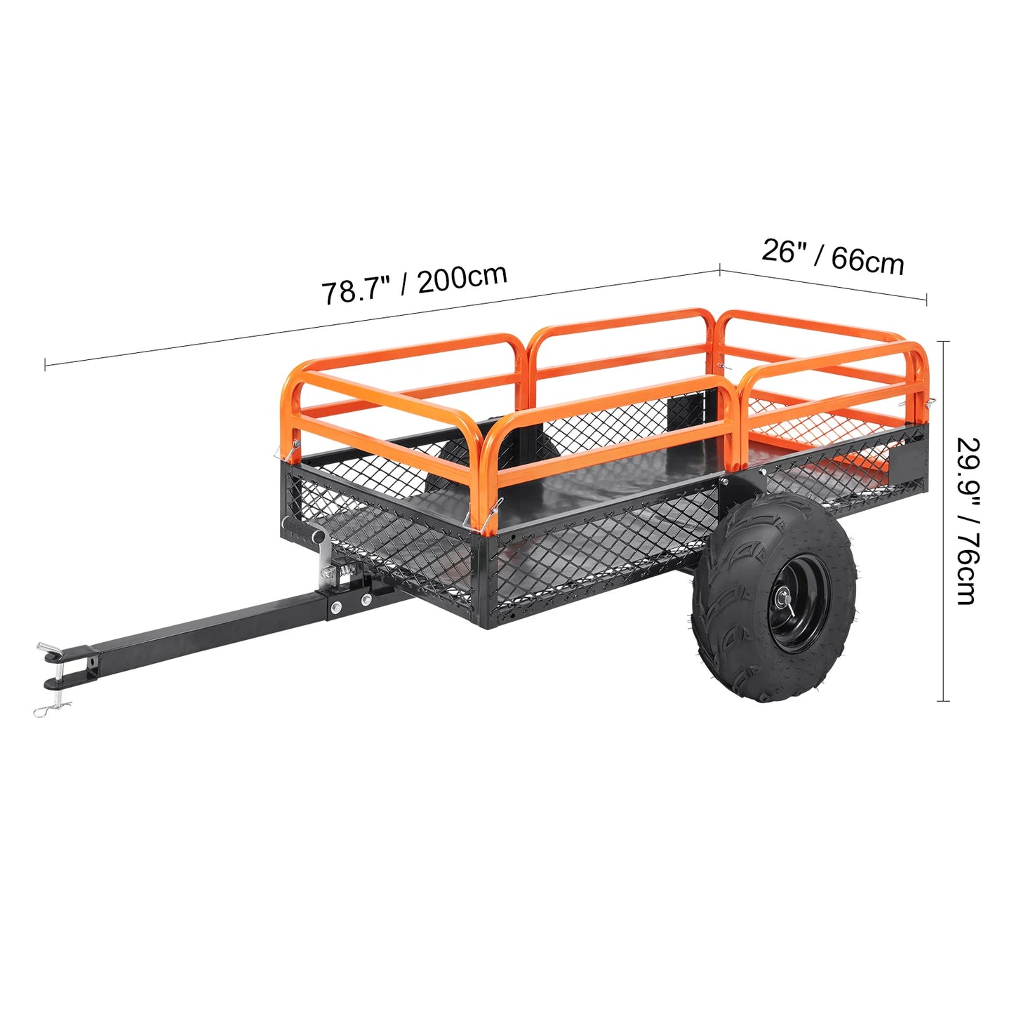 SucceBuy Heavy Duty ATV Dump Trailer With Removable Sides