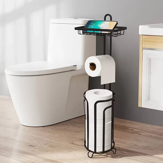 Hign-concerned Toilet Paper Holder Stand Dispenser Shelf