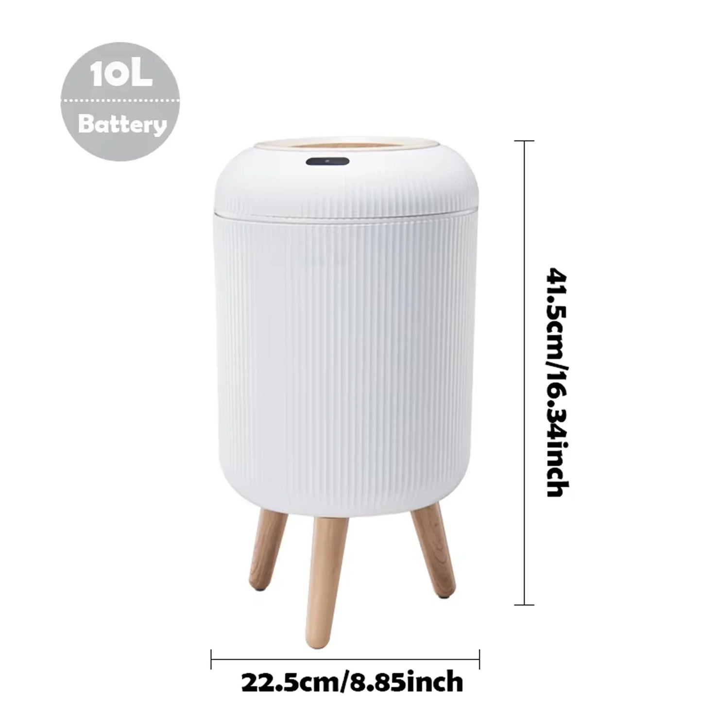 NONECN Automatic Motion Sensor Trash Can With Lid Plastic