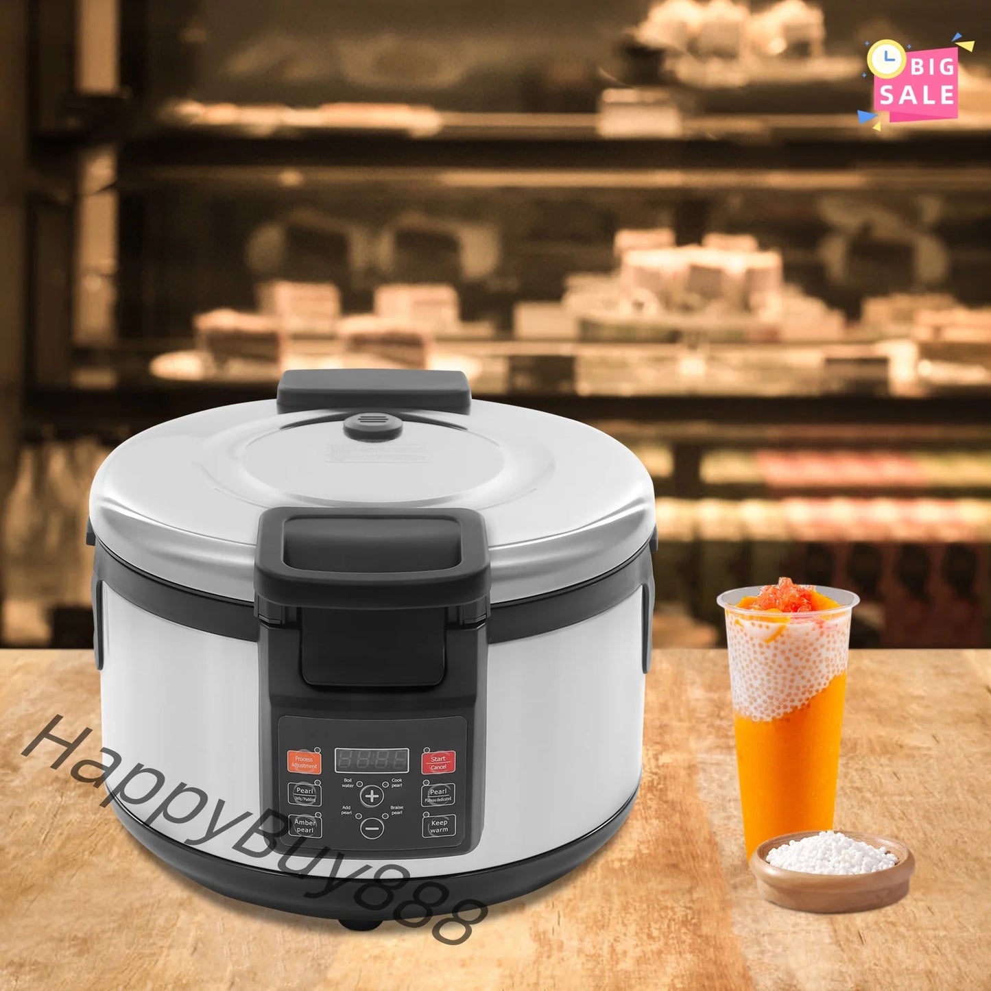 Electric Bubble Tea Rice Cooker For Sago Pearl Milk Tea
