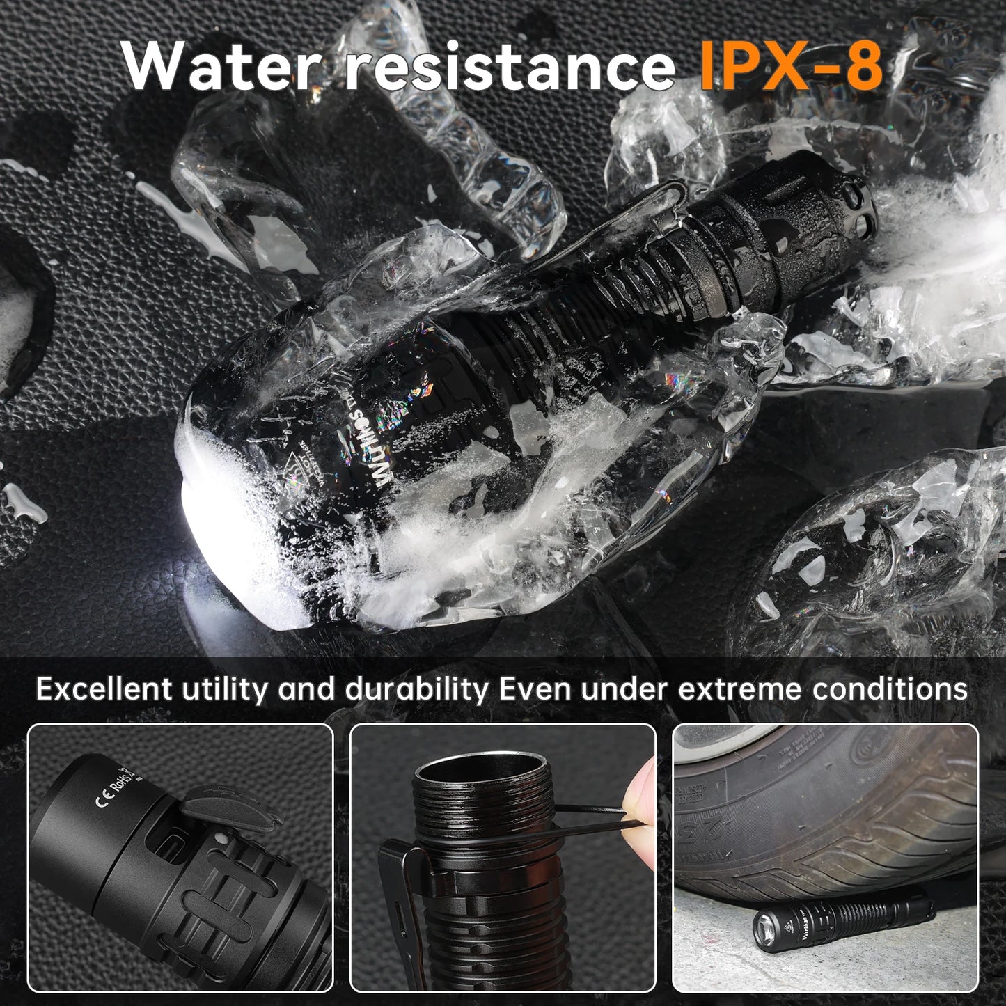 Wurkkos TD02 Tactical Flashlight 2000 Lumen USB Type C EDC