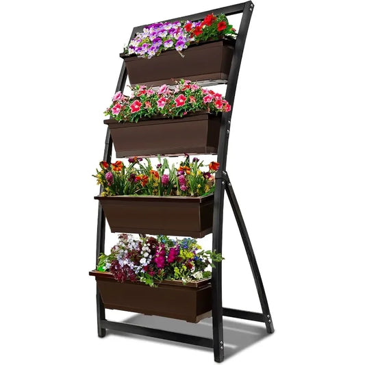 Hign-concerned Raised Garden Bed Vertical Planter 4 Boxes