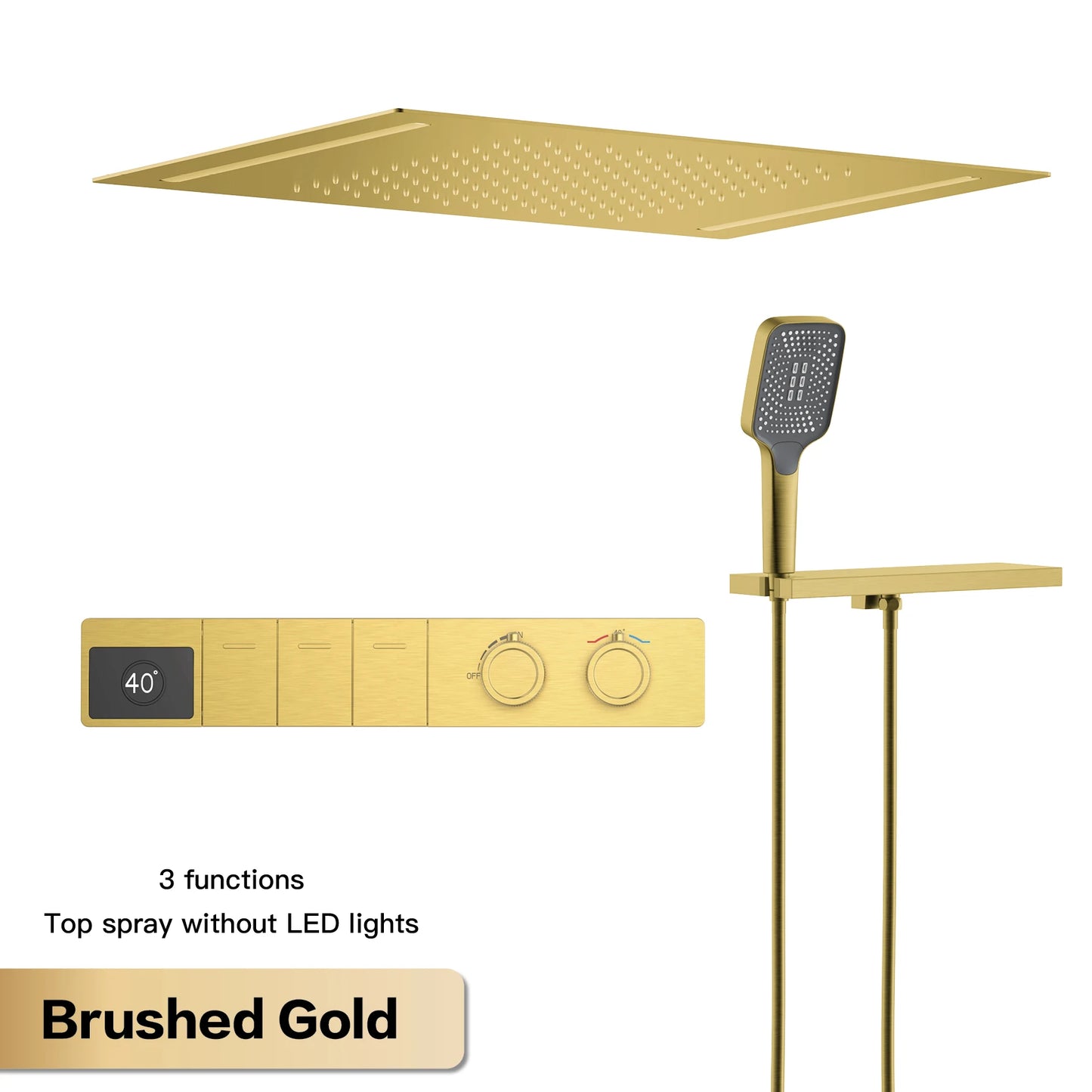 Aitana Luxury Brass Shower System With LED Digital Display
