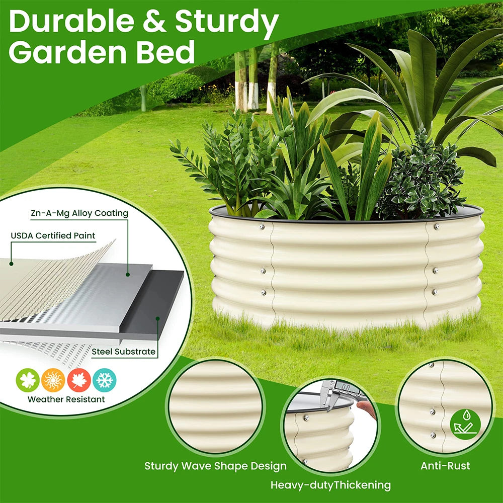 Finishing Metal Garden Bed Raised Planter For Vegetables