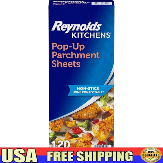 Pre-Cut Parchment Paper Sheets 10.7x13.75 Inch Non-Curling Lay Flat Baking Sheets 120 Count Kitchen Supplies Cooking Essentials