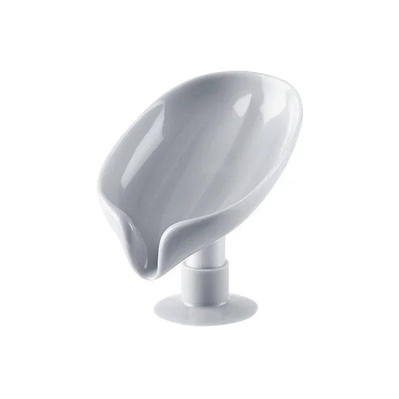 Leaf Shape Soap Box Plastic Bathroom Organizer Tray Creative