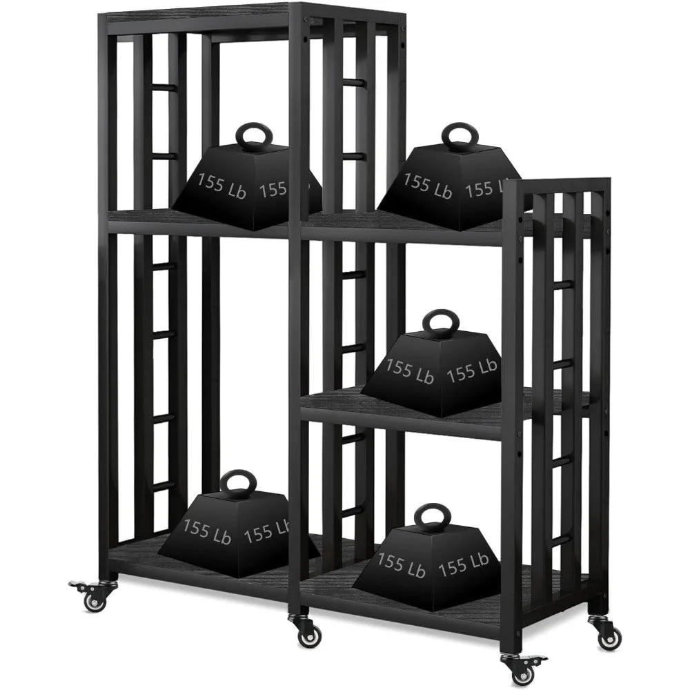 BRIGHTSHOW Free Standing Baker Rack With Wheels Kitchen