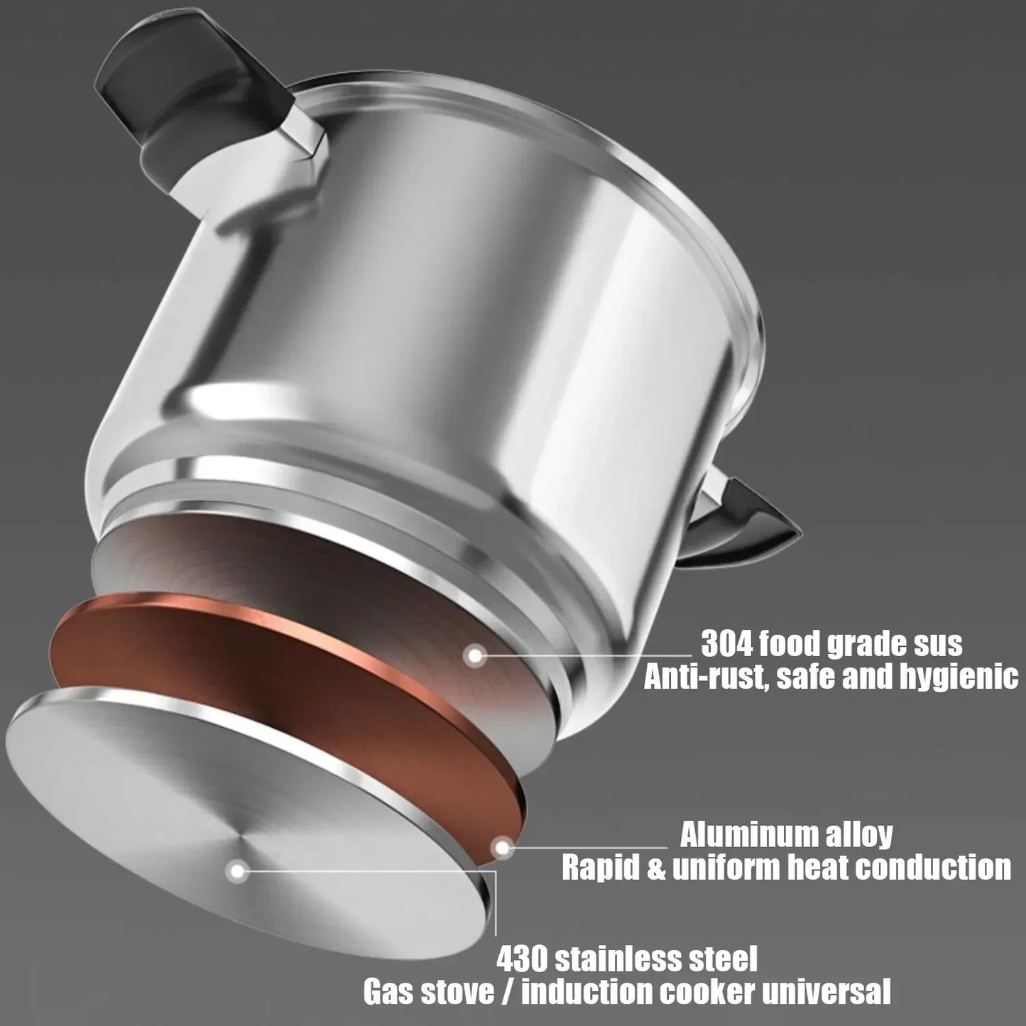 Stainless Steel Pressure Cooker Explosionproof Kitchen