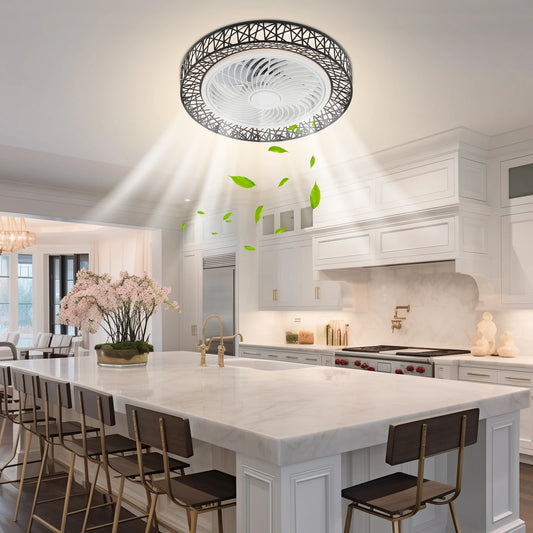 Stylish Ceiling Fan Light: Soft, Adjustable Breeze with Elegant Design for a Warm, Romantic Atmosphere