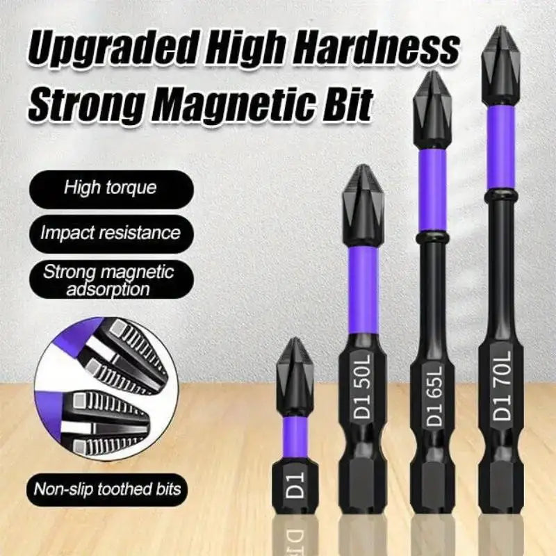 Meikela Six Magnetic D1 Anti Shock Bit Set For Phillips Screwdriver High Hardness Anti Skid