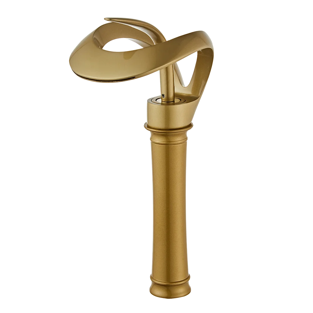 Bakala Brass Waterfall Basin Faucet Deck Mounted Hot And Cold