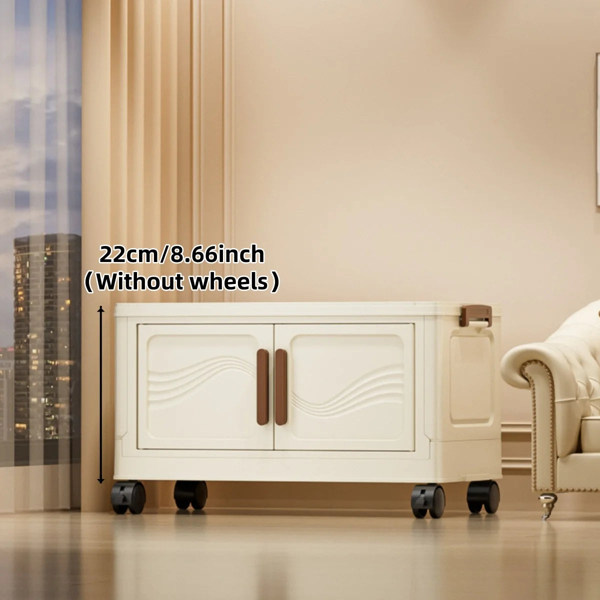 NONECN Foldable Storage Box With Clear Door For Organizing Clothes