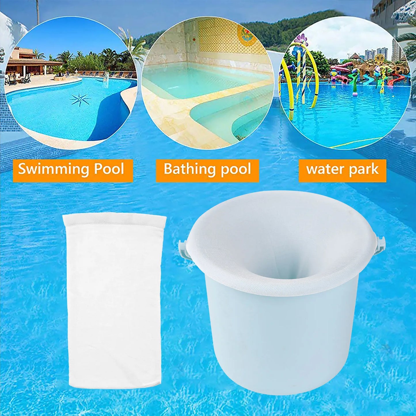 Jaysuing Pool Skimmer Socks Debris Leaves Mesh Bags