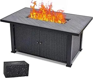 Propane Outdoor Fire Pit Table 50000 BTU With Covers