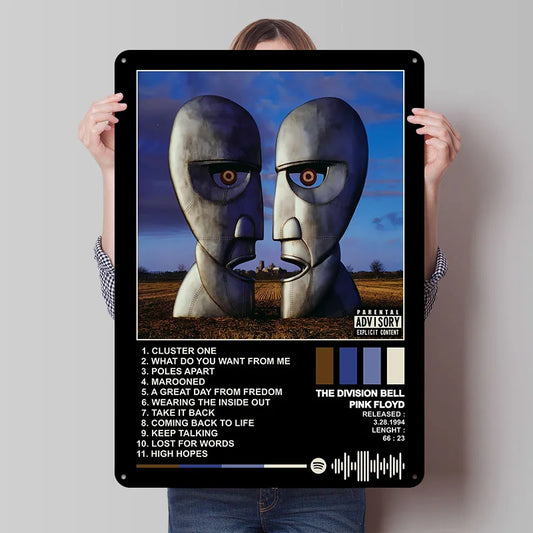Pink Floyd Division Bell Metal Tin Sign Wall Art Decor