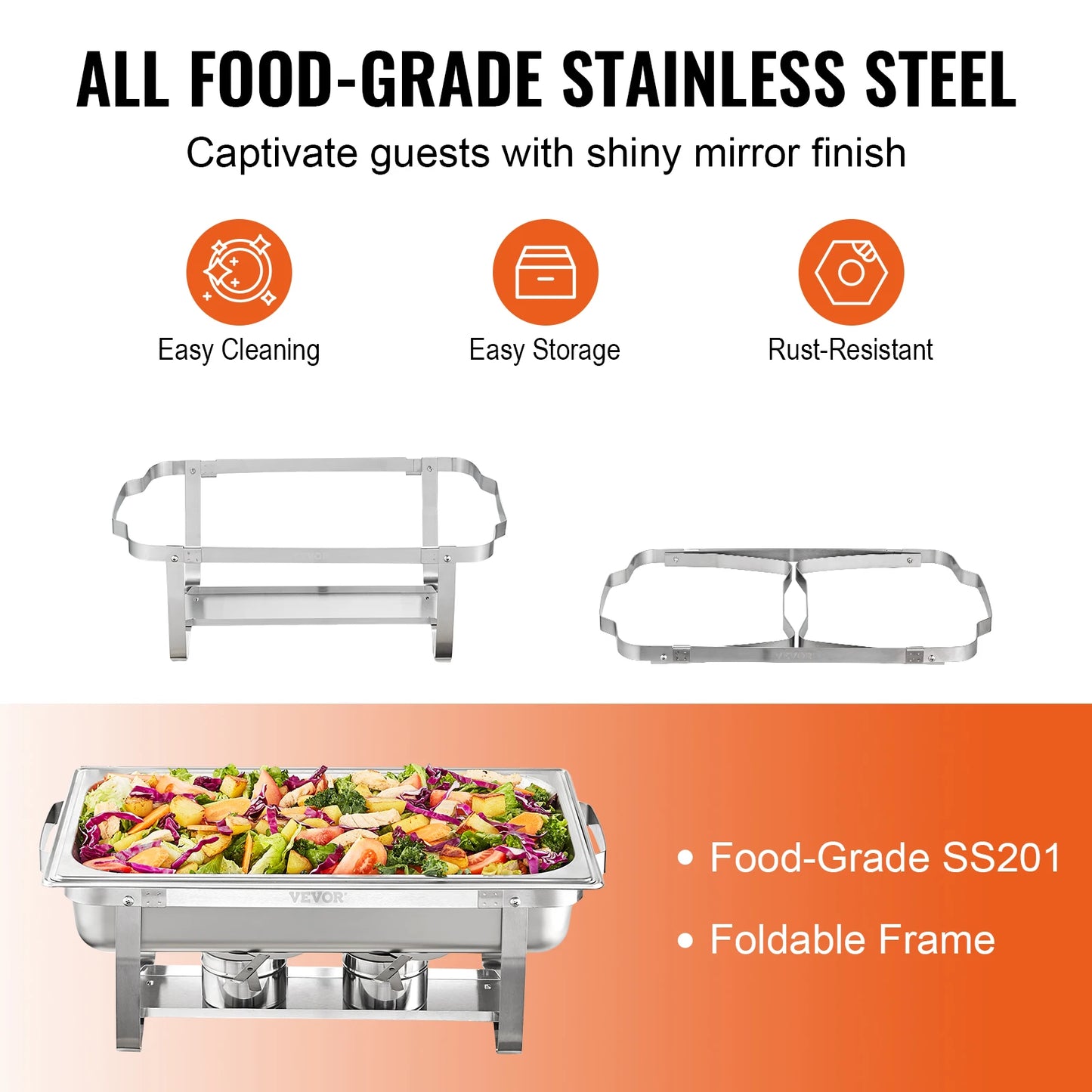 VEVOR Stainless Steel Chafing Dish Buffet Server Catering