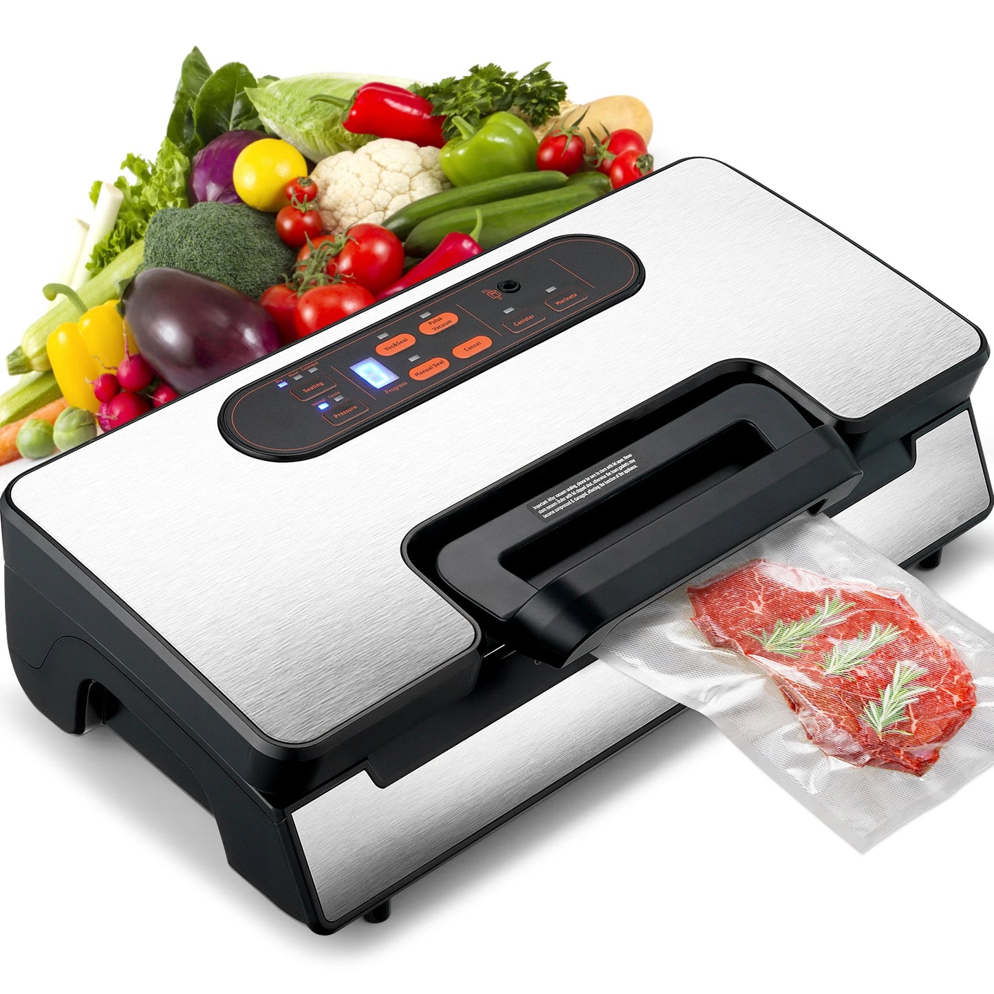 SucceBuy 90KPa 130W Vacuum Sealer For Home Kitchen With Bags