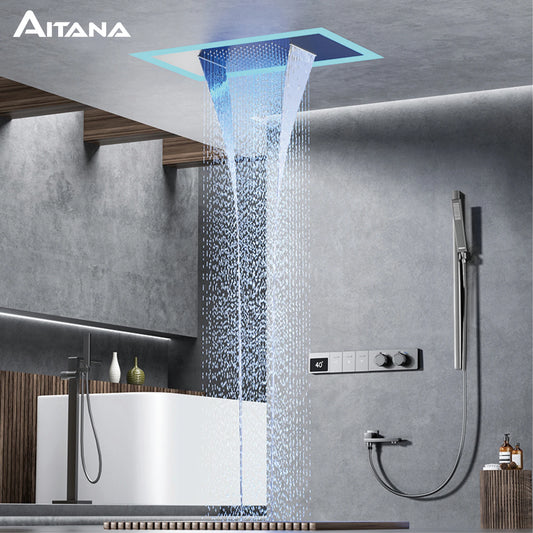 Aitana Luxury Brass Shower System With LED Digital Display